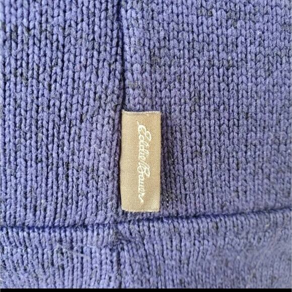 Eddie Bauer Blue/Purple Quarter Zip Mock Neck Pullover Fleece Gorpcore Sweater S - Picture 3 of 6
